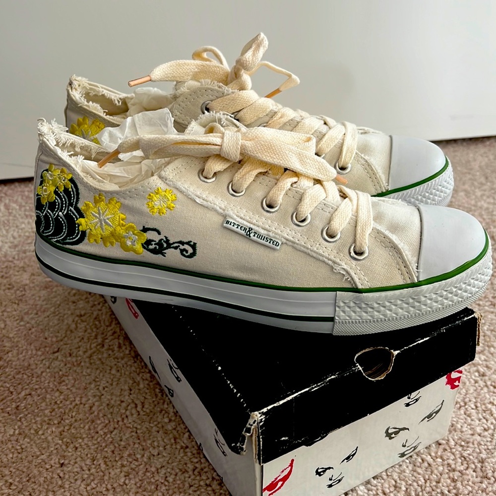 Bitter & Twisted Sneakers , worn once in a fashion show, practically like new